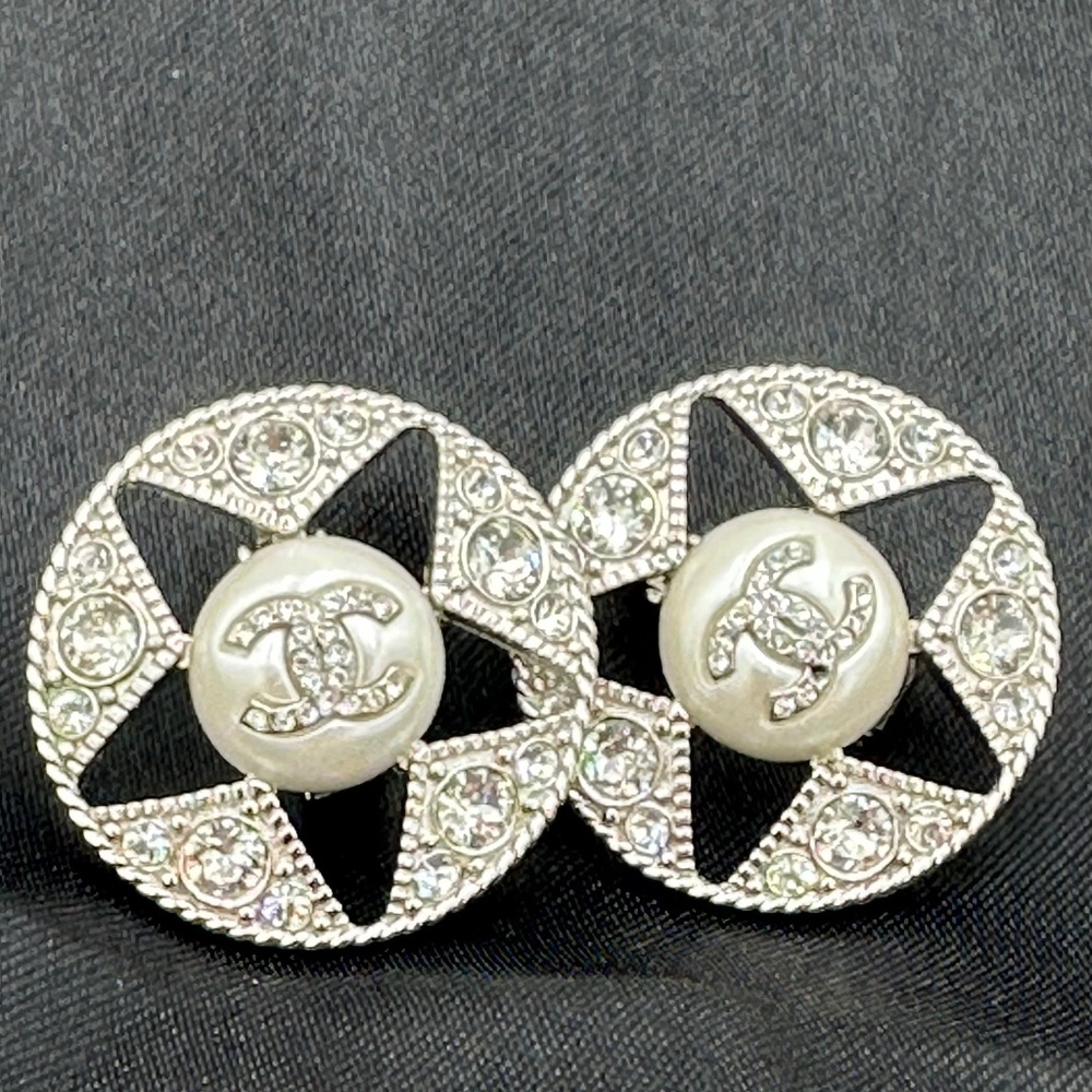 CHANEL Crystal Earrings